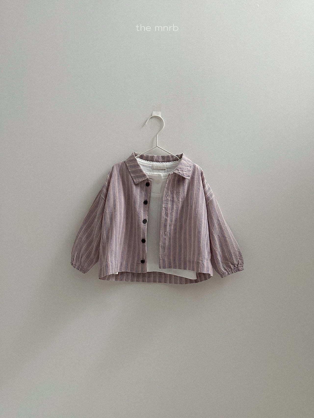 送料無料【予約】/ ウディストライプシャツ / minirobe