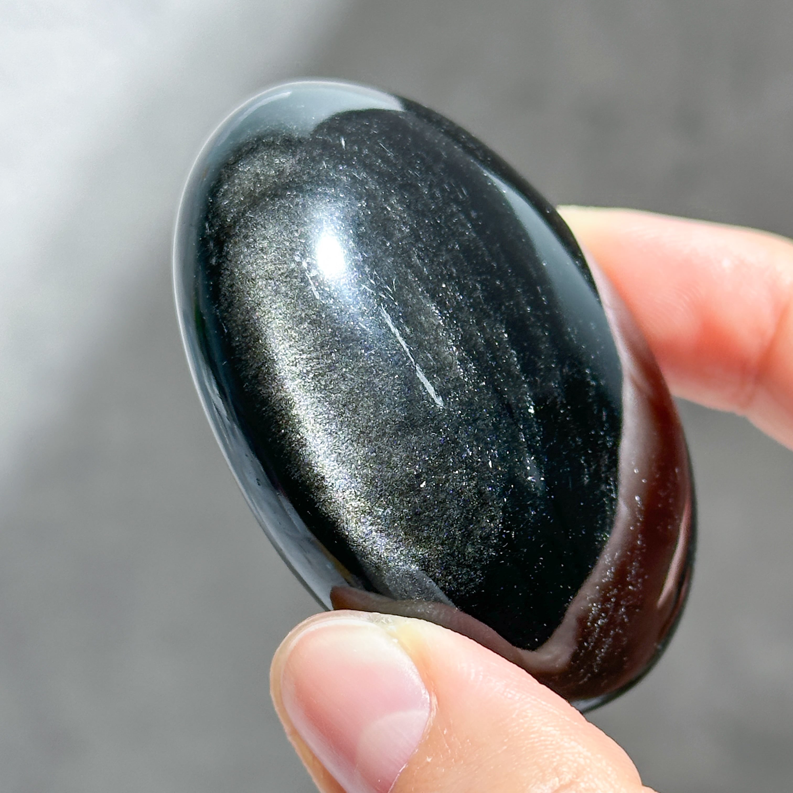 シルバーオブシディアン パーム21◇Silver obsidian◇天然石・鉱物・パワーストーン