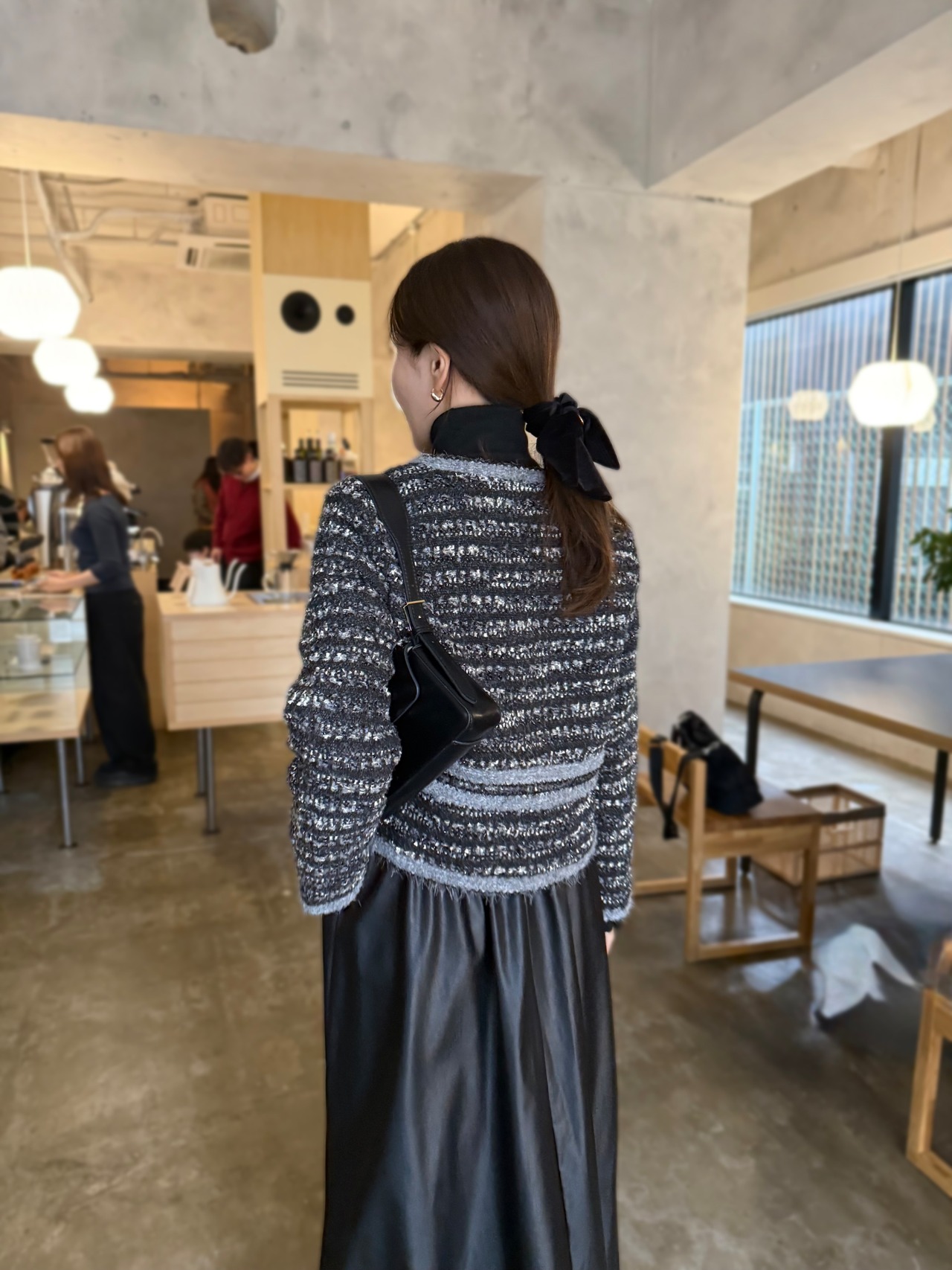 ノーカラーツイードジャケット［60011］