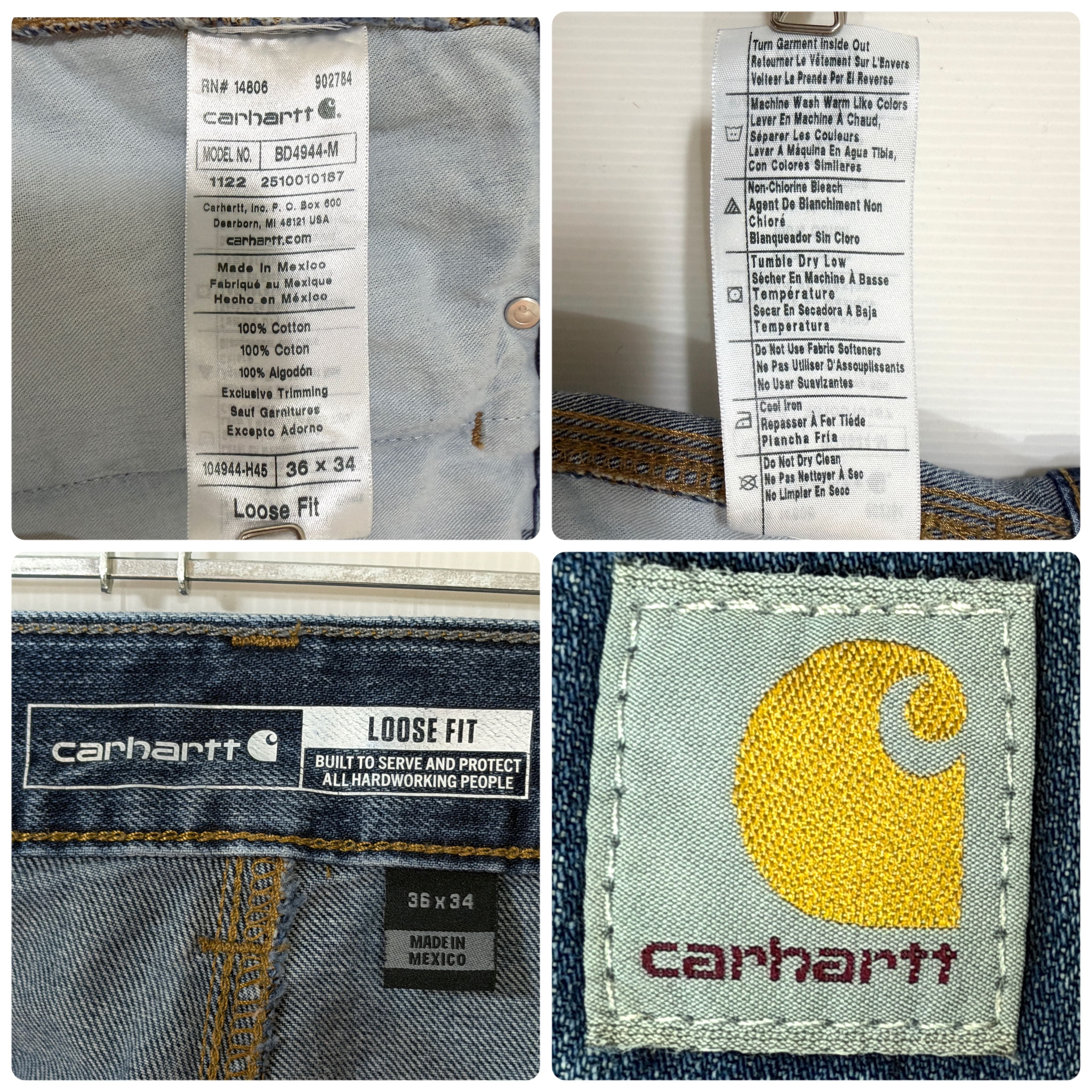 US企画 Carhartt カーハート ダブルニー デニムペインターパンツ LOOSE