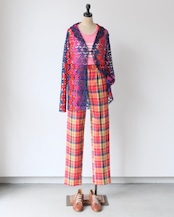 Colorful flower mesh lace cardigan