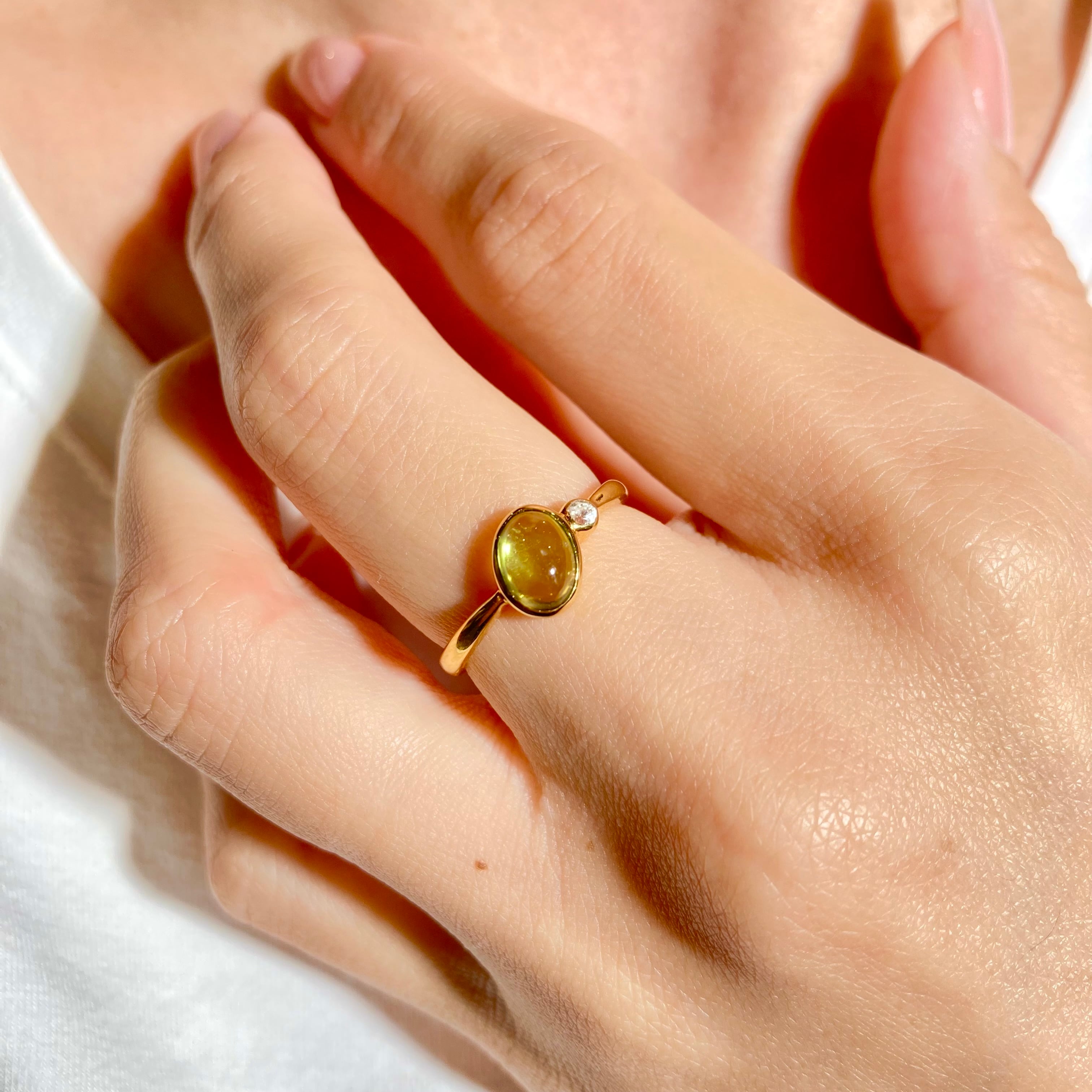 完売 再販未定】K18YGペリドットリング＜Original Jewelry - Vol.1