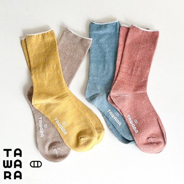 TAWARA 内側シルク ゴムなしクルーソックス 1P T41040