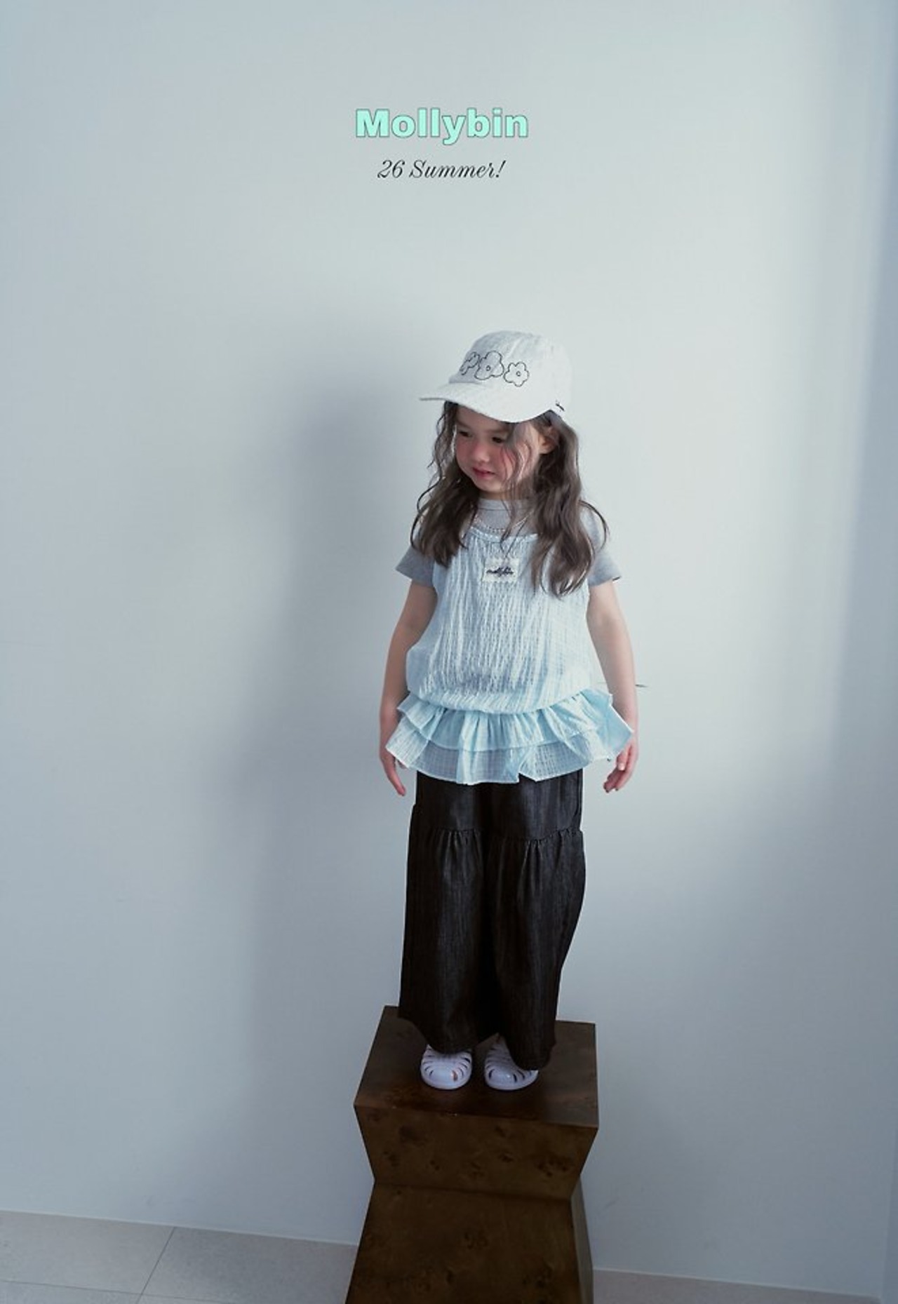 [Mollybin] Cell shirring top / [몰리빈] 셀리셔링탑