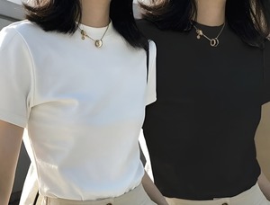 2枚セット シンプル ラウンドネック 半袖 Tシャツ レディース トップス カットソー プルオーバー インナー ミディアム 半袖 ラウンドネック 襟なし 綿 コットン かわいい 大人可愛い きれいめ シンプル カジュアル おしゃれ こなれ感 ベーシック 無地 春 夏 秋 冬 ママ 通勤 学生 学校 通学 デート お出かけ 旅行 公園 女子会 休日 重ね着 普段使い 着回し XS S M L XL 2XL 3XL 4XL 小さいサイズ 大きいサイズ 白 ホワイト 黒 ブラック グレー ピンク ネイビー