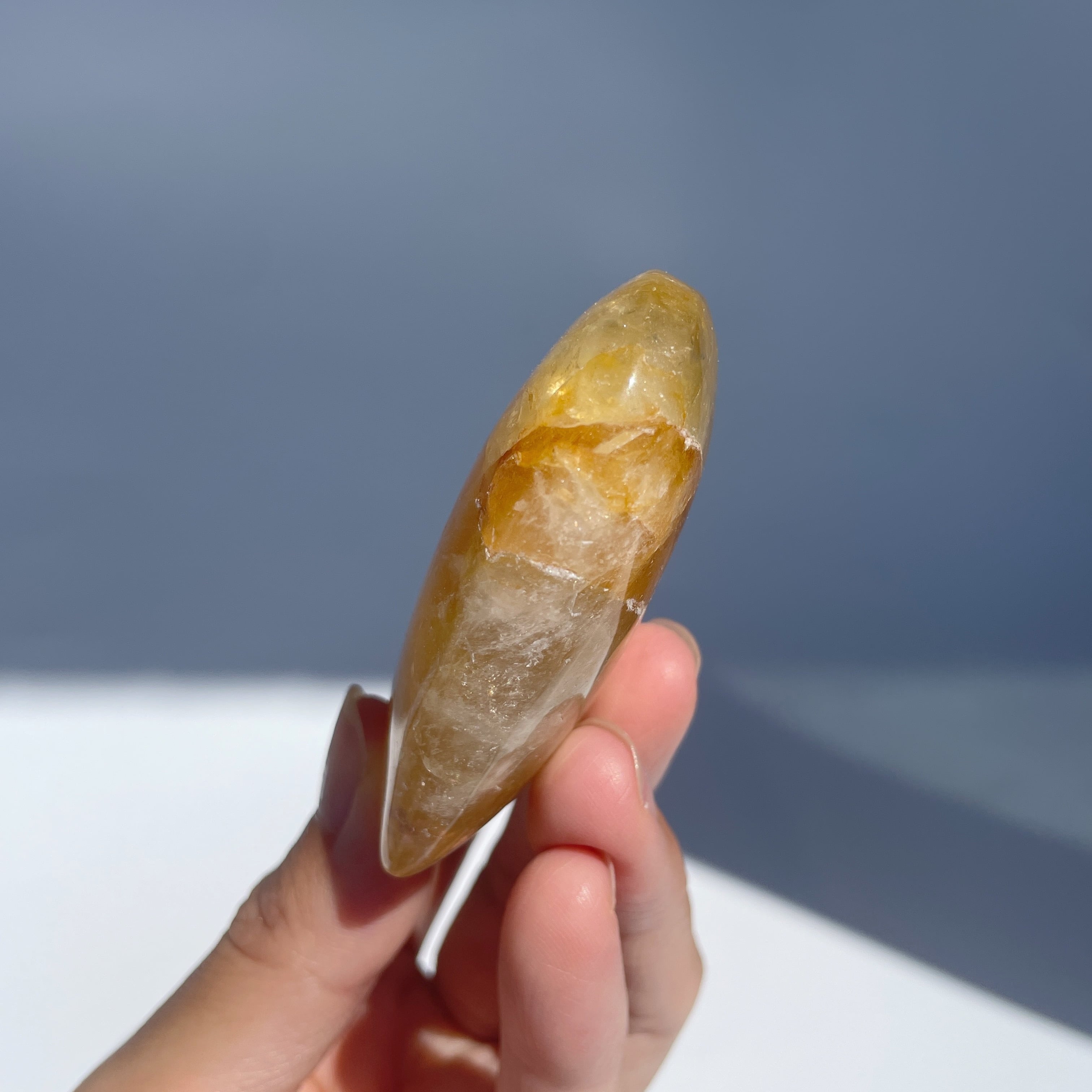 スター 虹 ゴールデンヒーラー ビッグハート✧ 大きな虹◎ゴールデンヒーラー ハート型35◇ Golden Healer ◇ 天然石