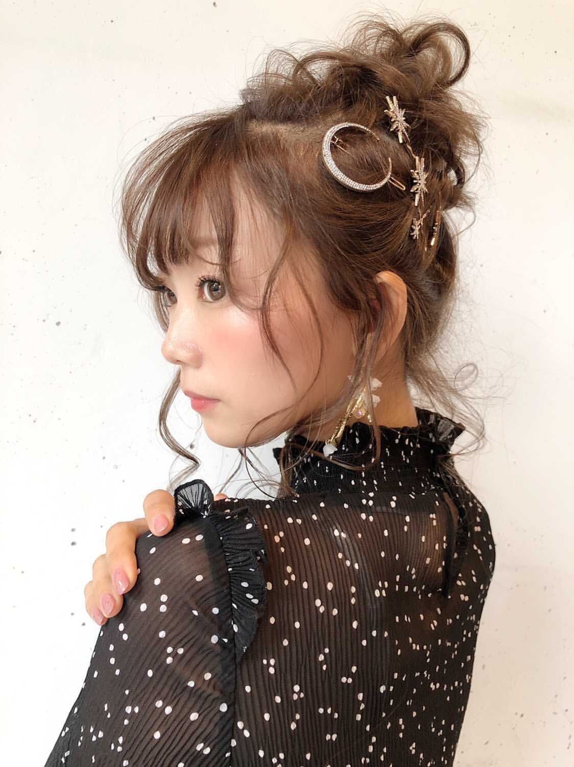 H-126 Antique Gold Stardustヘアピン7本セット＜ゴールド