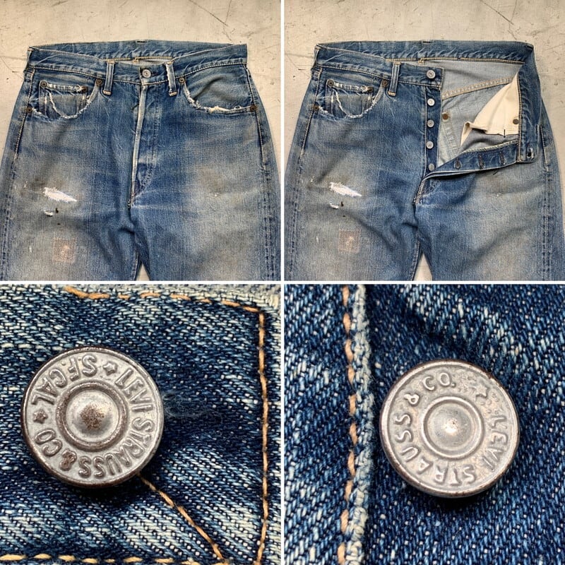 50's~ LEVI'S リーバイス 501XX デニムパンツ オリジナル 革 50's~ LEVI'S リーバイス 501XX デニムパンツ オリジナル 革
