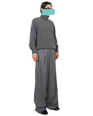 ssstein "EXTRA FINE WOOL KNIT TURTLE NECK LS〔GREY〕"