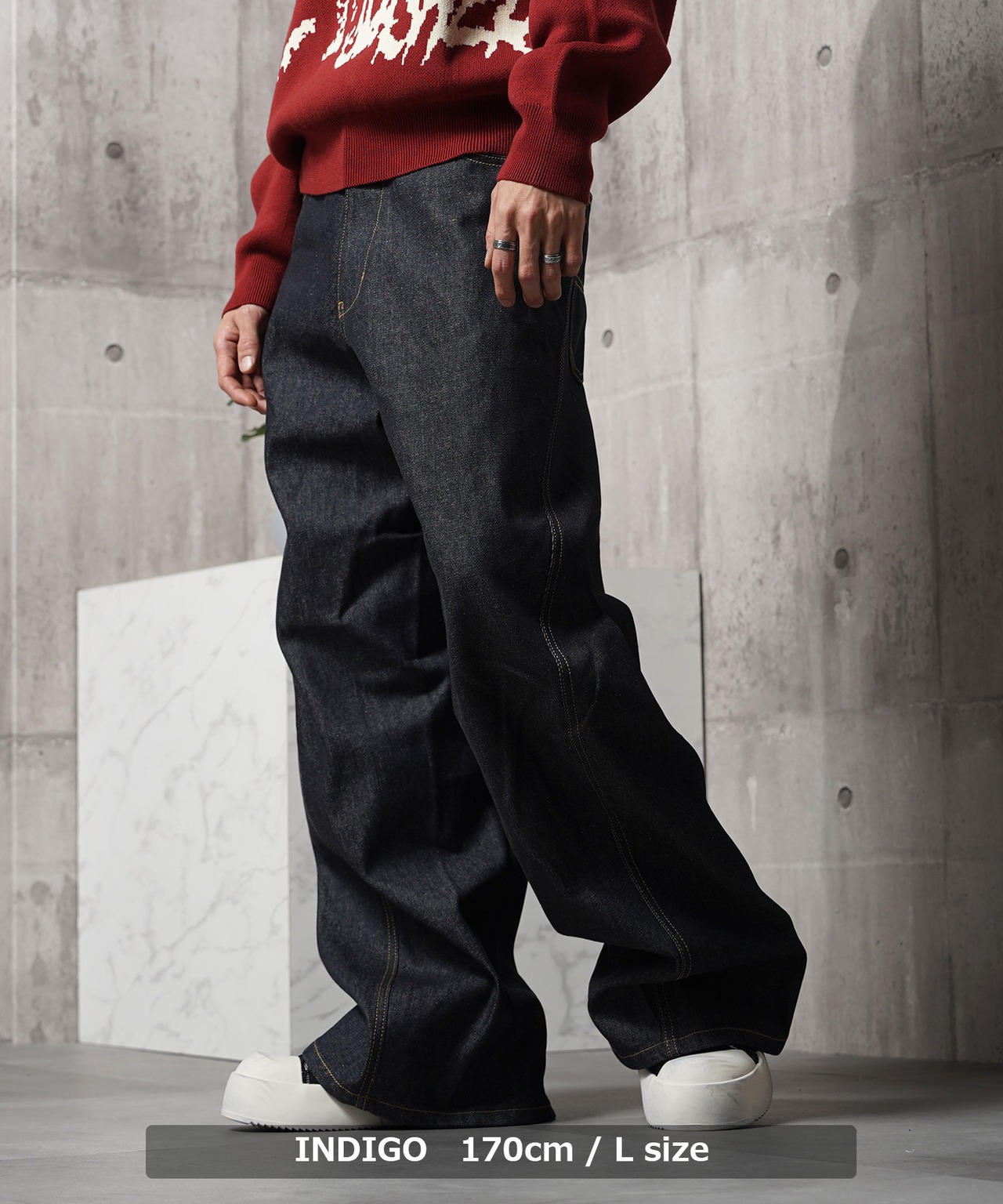 ◆デニム バギーカーブパンツ◆wi-397038