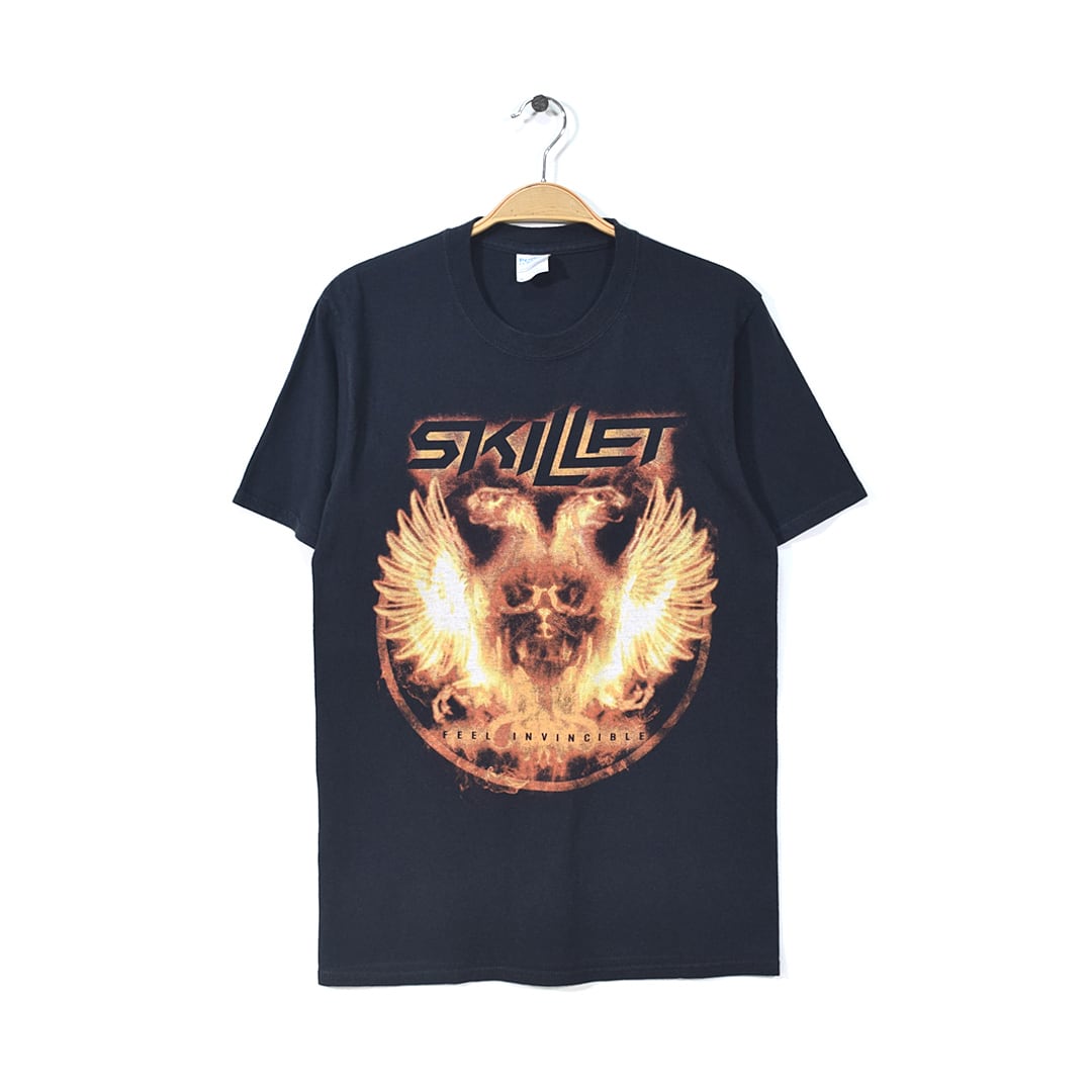 スキレット FEEL INVINCIBLE ロックTシャツ 黒 ブラック バンドT 