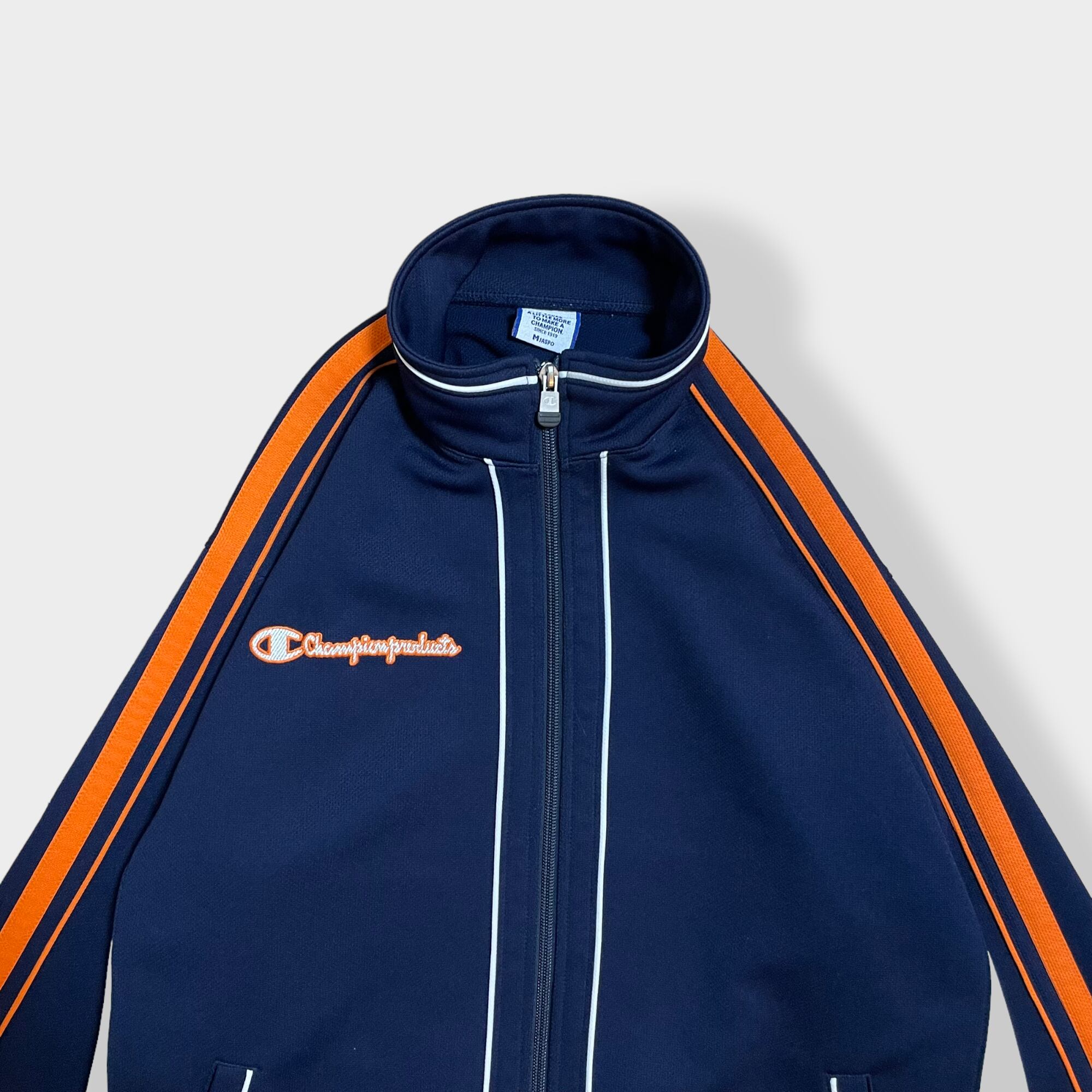 Champion USA BIGロゴ ジップ メッシュ ジャケット ジャージ