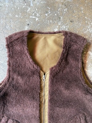 HOUSTON / REVERSIBLE ALPACA VEST / リバーシブルベスト / アルパカ / 51504 / TAN