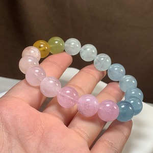 no11.爽やかパステル☆グラデーションミックスベリル ブレスレット