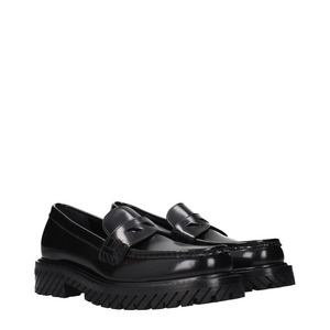 OFF-WHITE オフホワイト レディース ローファー レザー ブラック