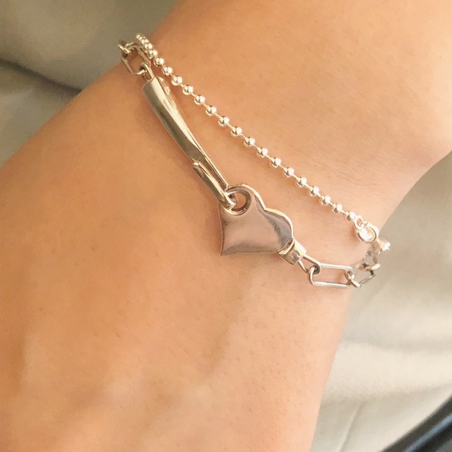 【予約販売】silver925 heart hook bracelet