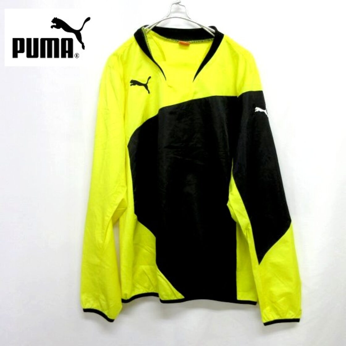 PUMA ピステ ウィンドブレーカー S 悔しい 黒黄色 売買された 