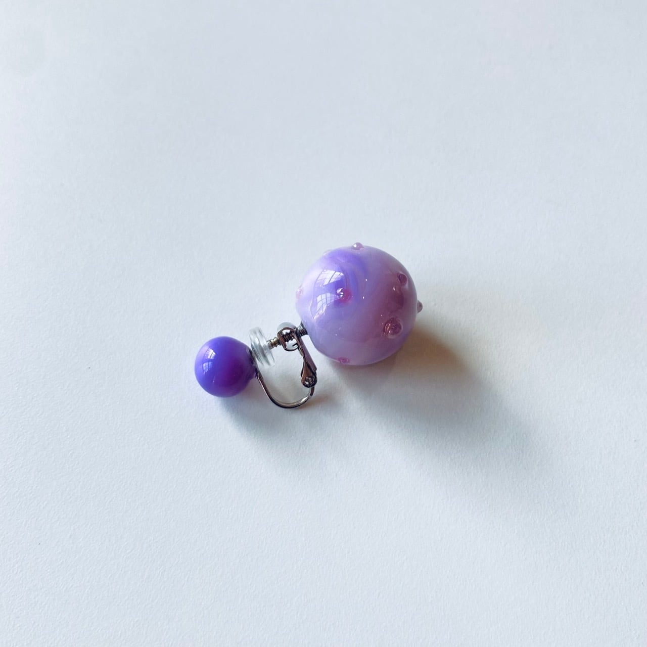 bubble odango earring purple