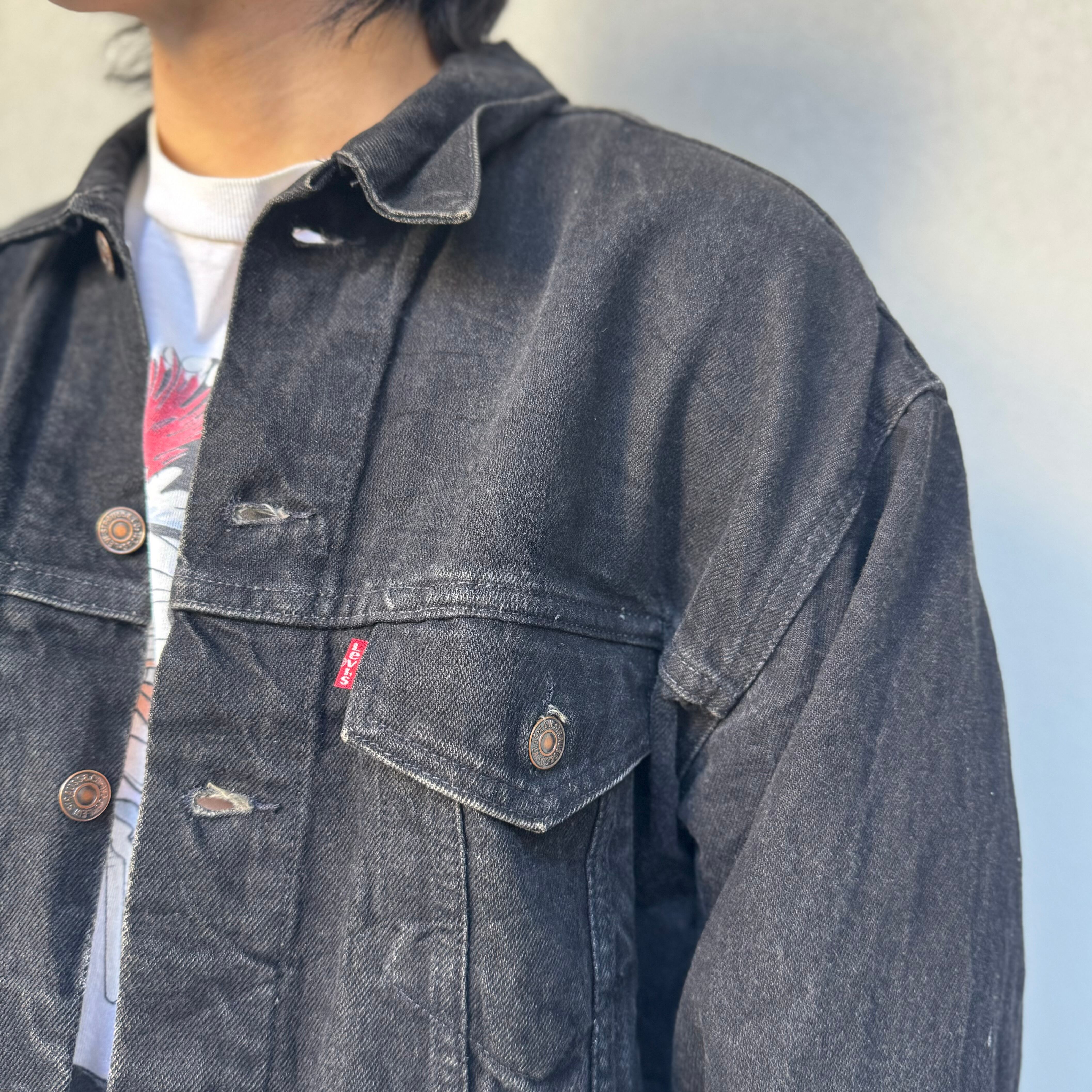 Made in USA】90's Levi's 70507-4159 Black Denim Jacket | spike osu