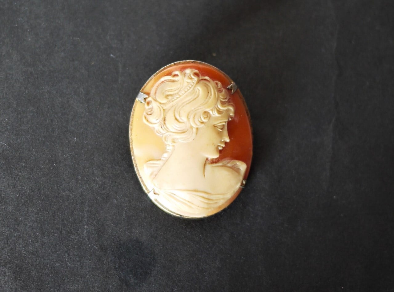 ヴィンテージ カメオブローチ 昭和レトロ