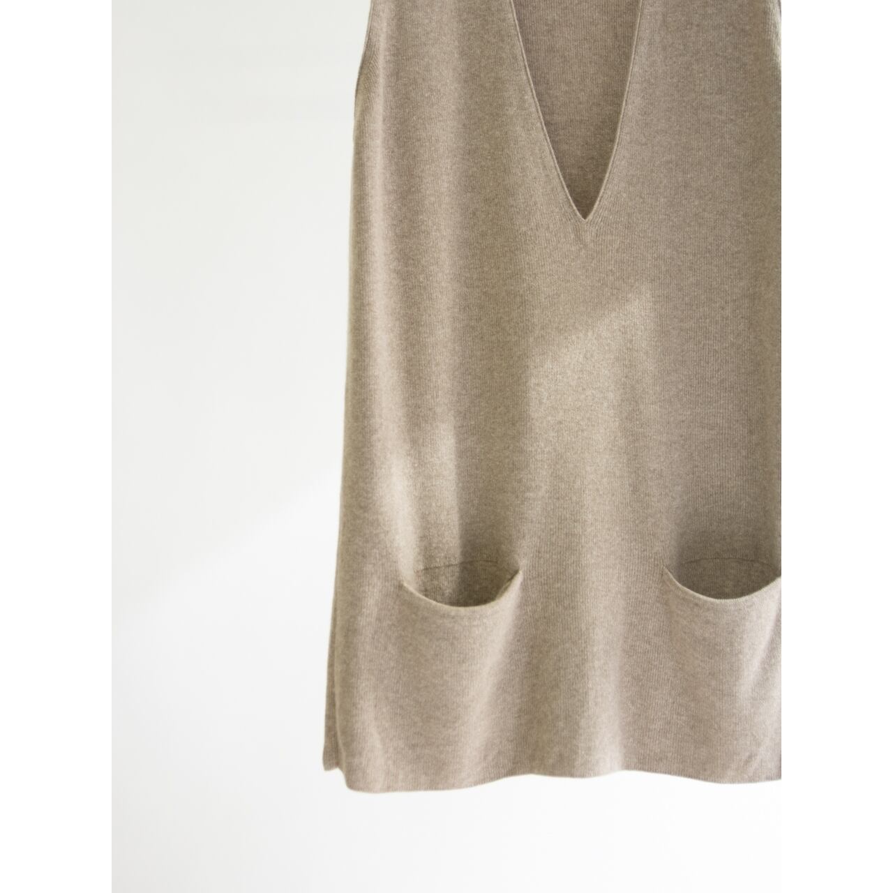 【Calvin Klein collection】Made in Italy 90's Wool-Silk-Cashmere Sleeveless Knit Pullover（カルバンクラインコレクション イタリア製ウールシルクカシミヤ ノースリーブニットプルオーバー  ベスト）