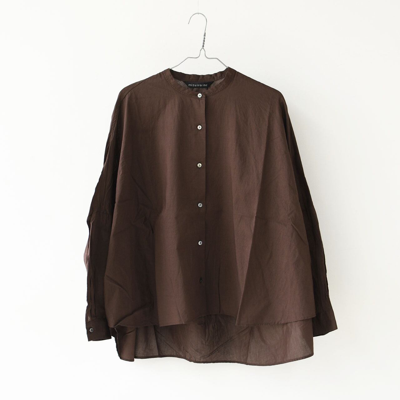 mizuiro ind [ミズイロ インド] back gather wide shirt [1-238975