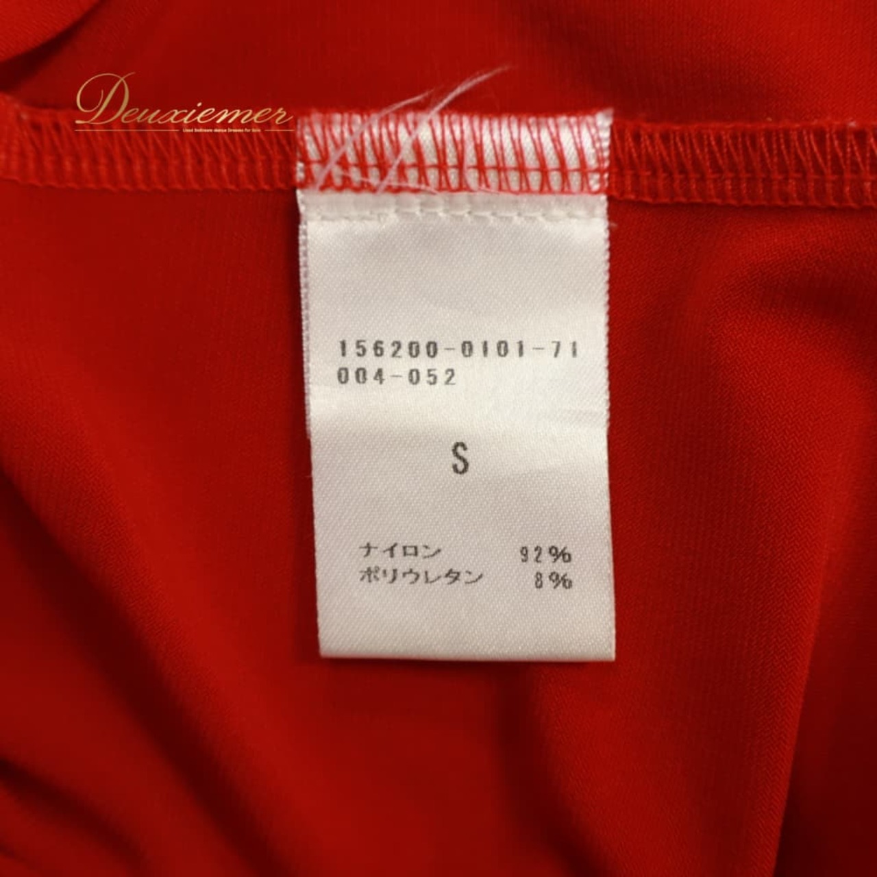 社交ダンス 衣装 Chacott チャコット トップス カットソー レッスンウェア レッド系 赤 真っ赤 無地 シンプル リボン 長袖 デザインカット 華やか 鮮やか かわいい おしゃれ 上品 大人っぽい 練習 レッスン 練習着