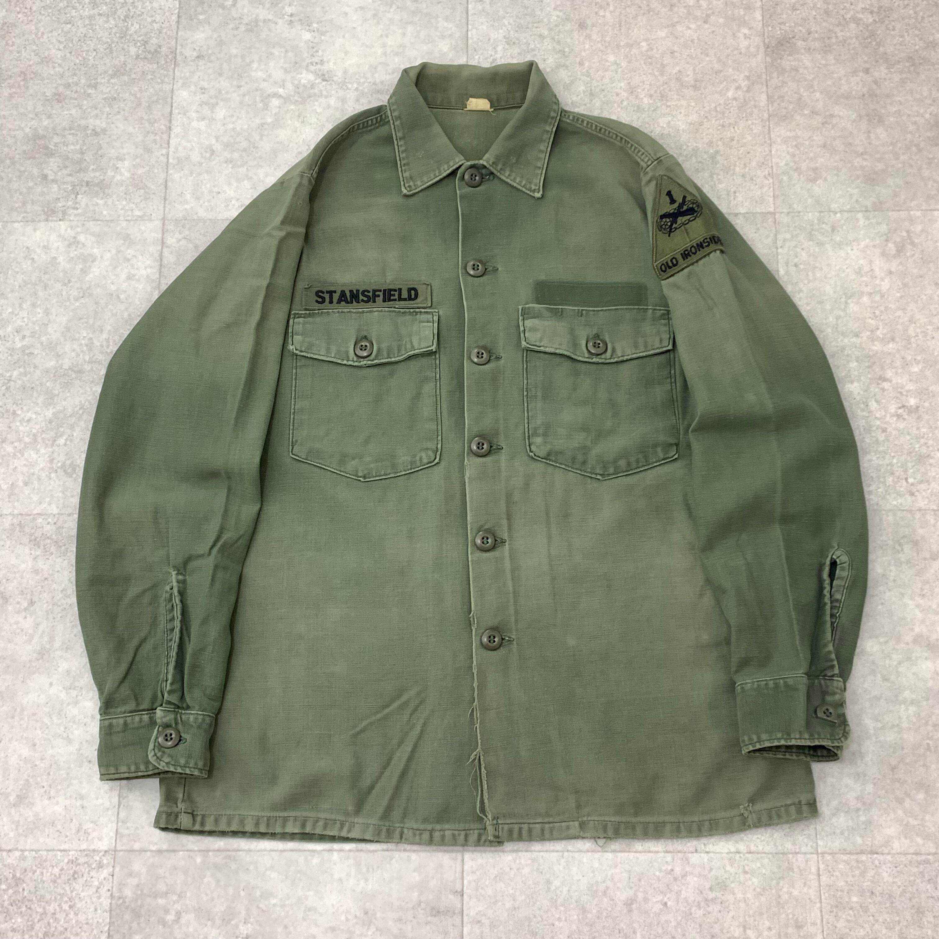 ’76 U.S.ARMY  ユーティリティシャツ LA.CO.JAILステンシル 76  ユーティリティシャツ ステンシル