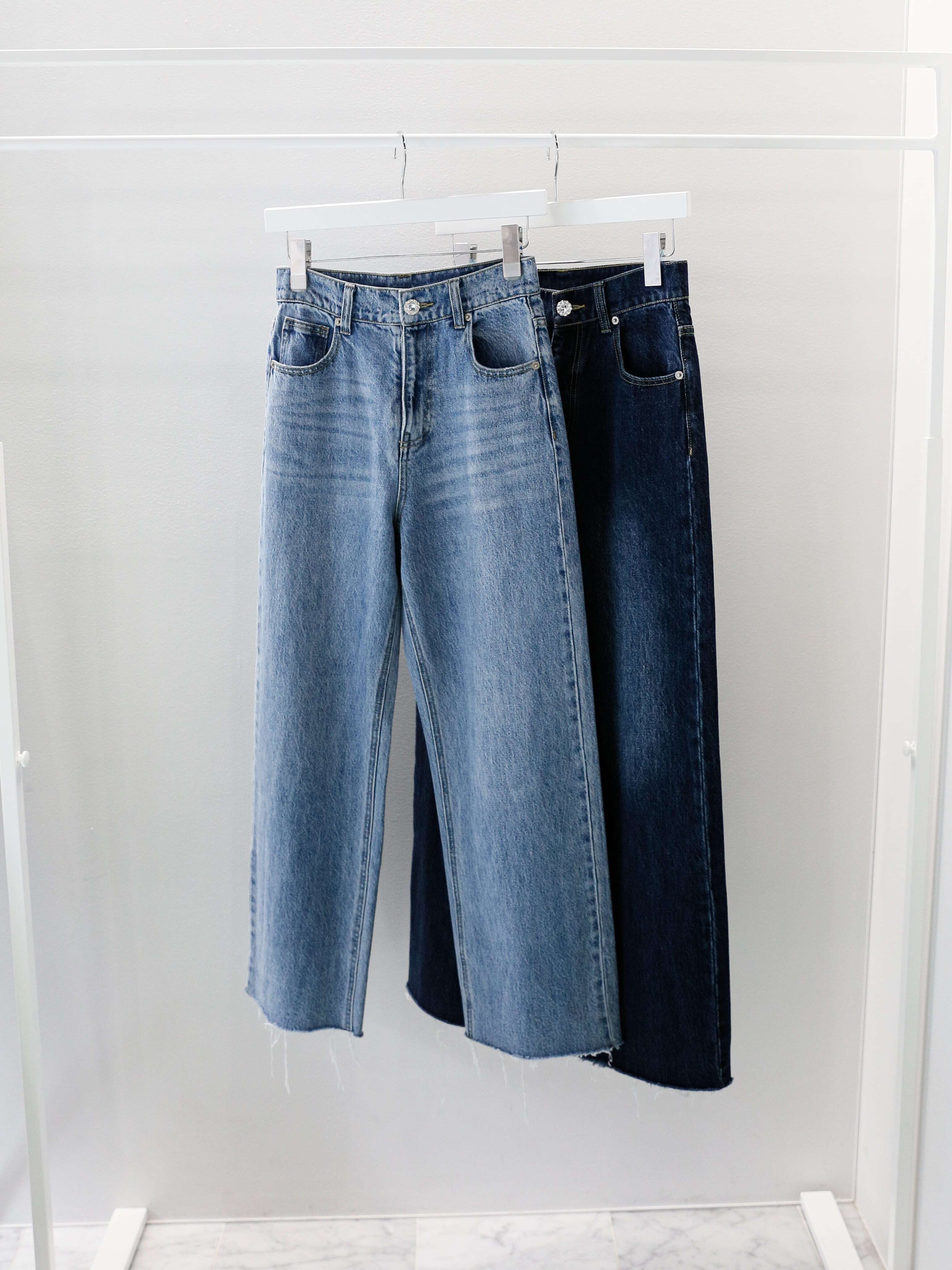 bijou button straight denim | Katrin TOKYO