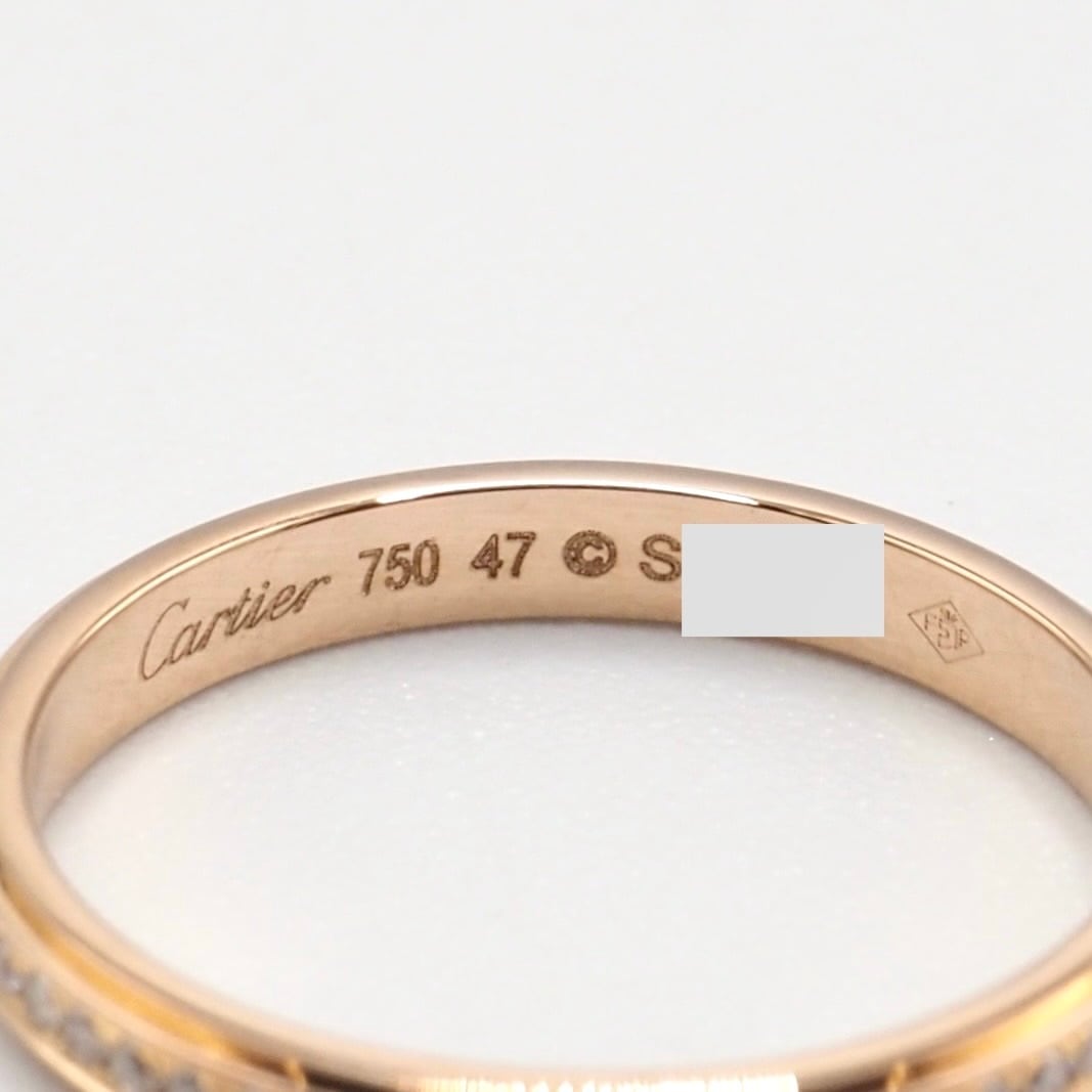 Cartier 約7号 ダムール フルエタニティ リング ピンクゴールド K18