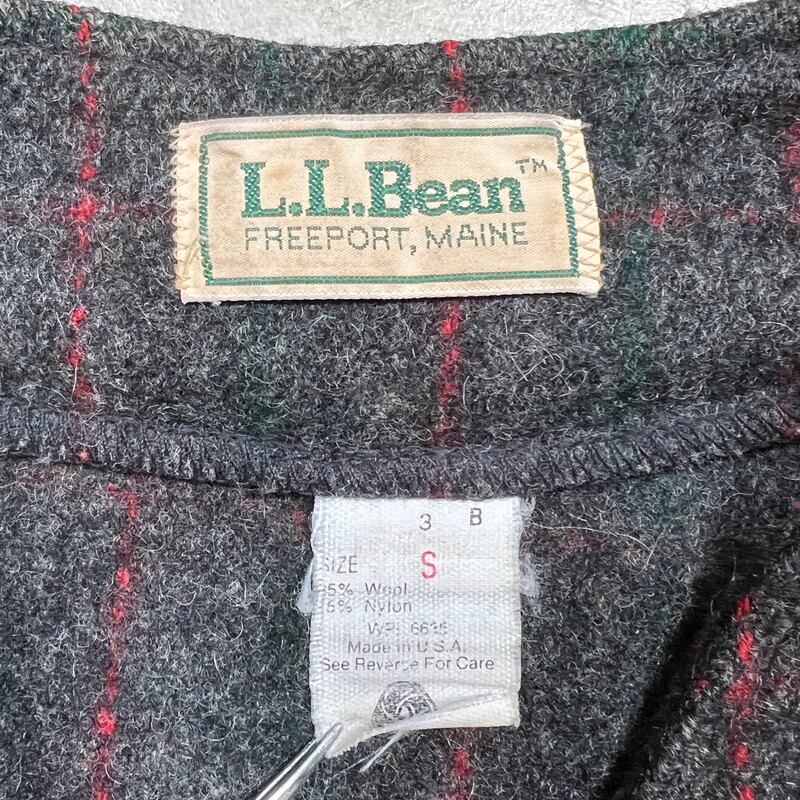 ~'s L.L.BEAN エルエルビーン ウールベスト Malone チェック柄