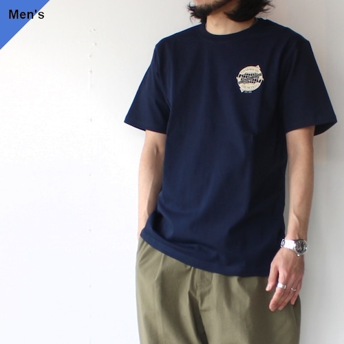 【ラスト１点】Yarmouth Oilskins プリントTシャツ The tee shirt　（Navy）