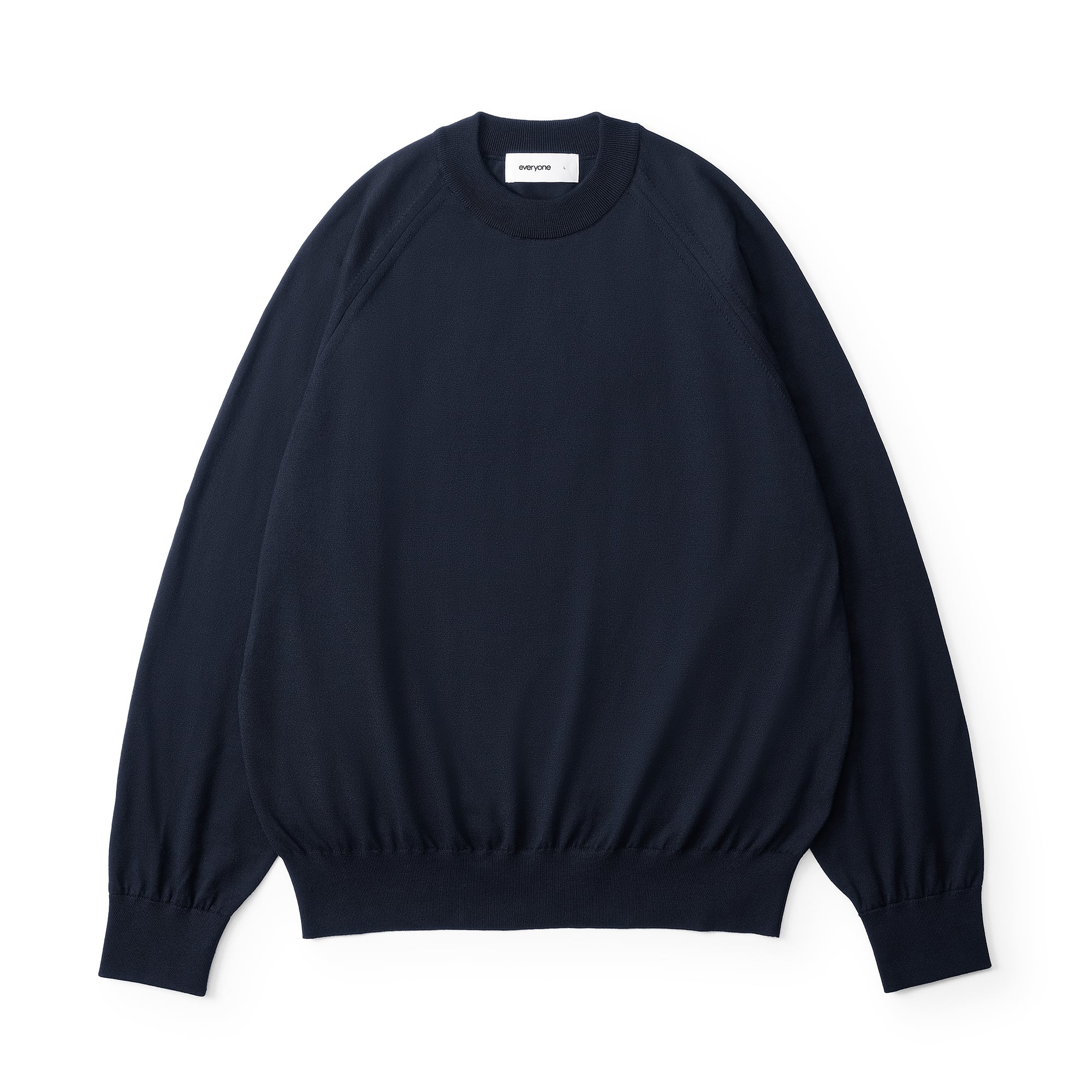everyone high gauge V-neck knit sweater (NAVY) | everyone
