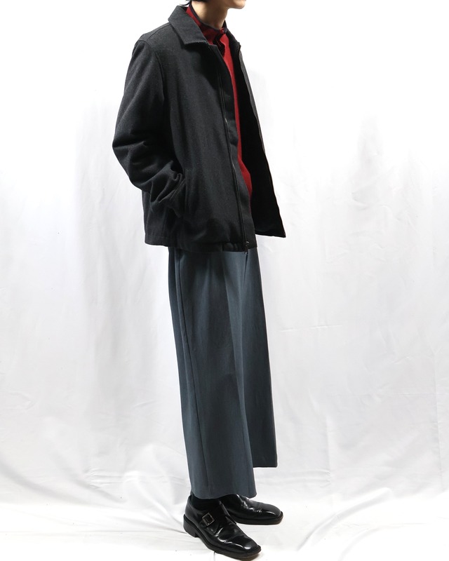 cropped length wide straight slacks