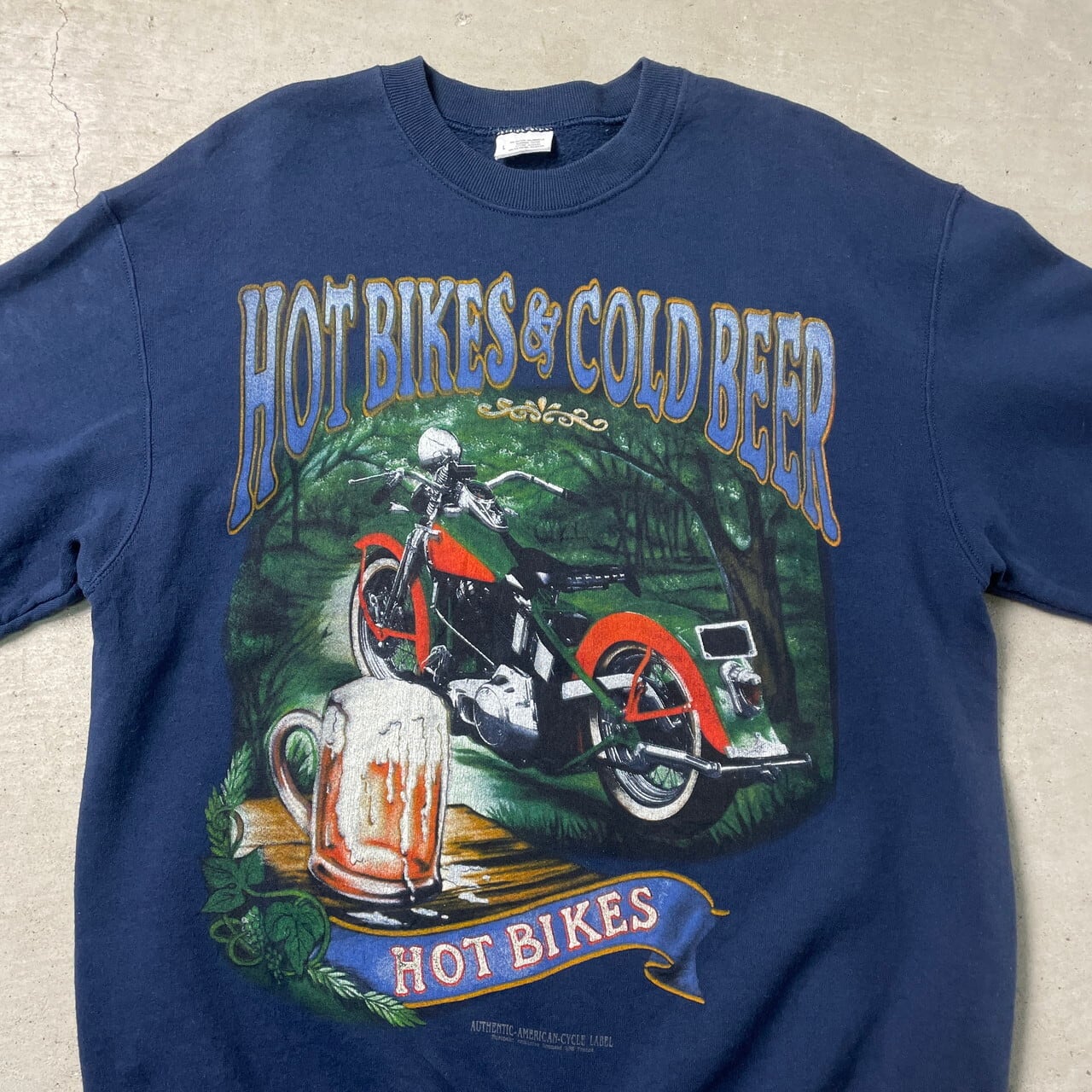 AUTHENTIC-AMERICAN-CYCLE LABEL モーターサイクル プリント