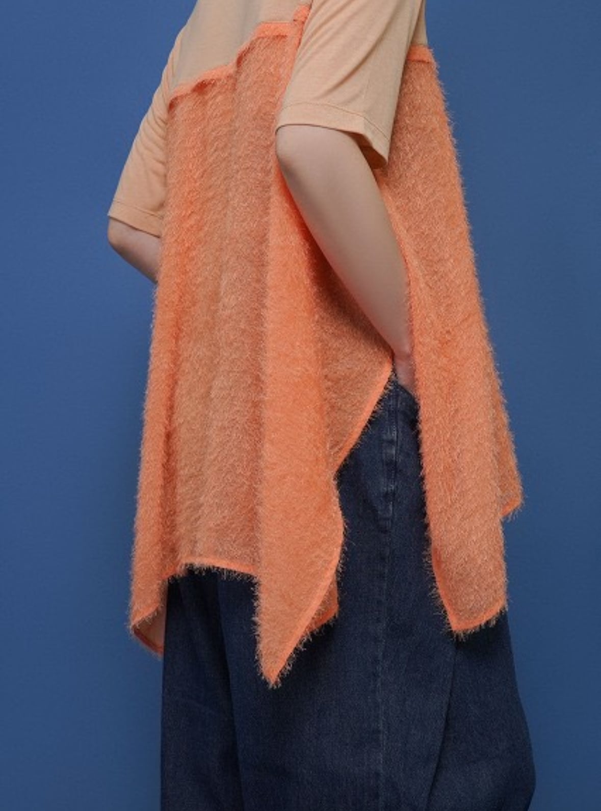 CYAN TOKYO シアントーキョー スクエアヘムフェザーコンビTOPS 601474