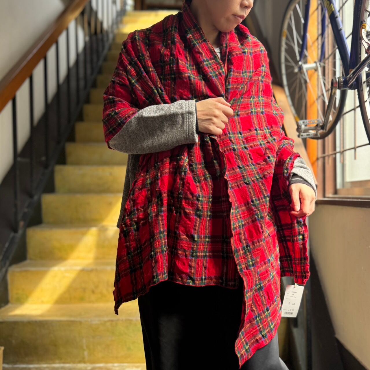 prit - ウールコットンタータンチェック ストール | clever elephant