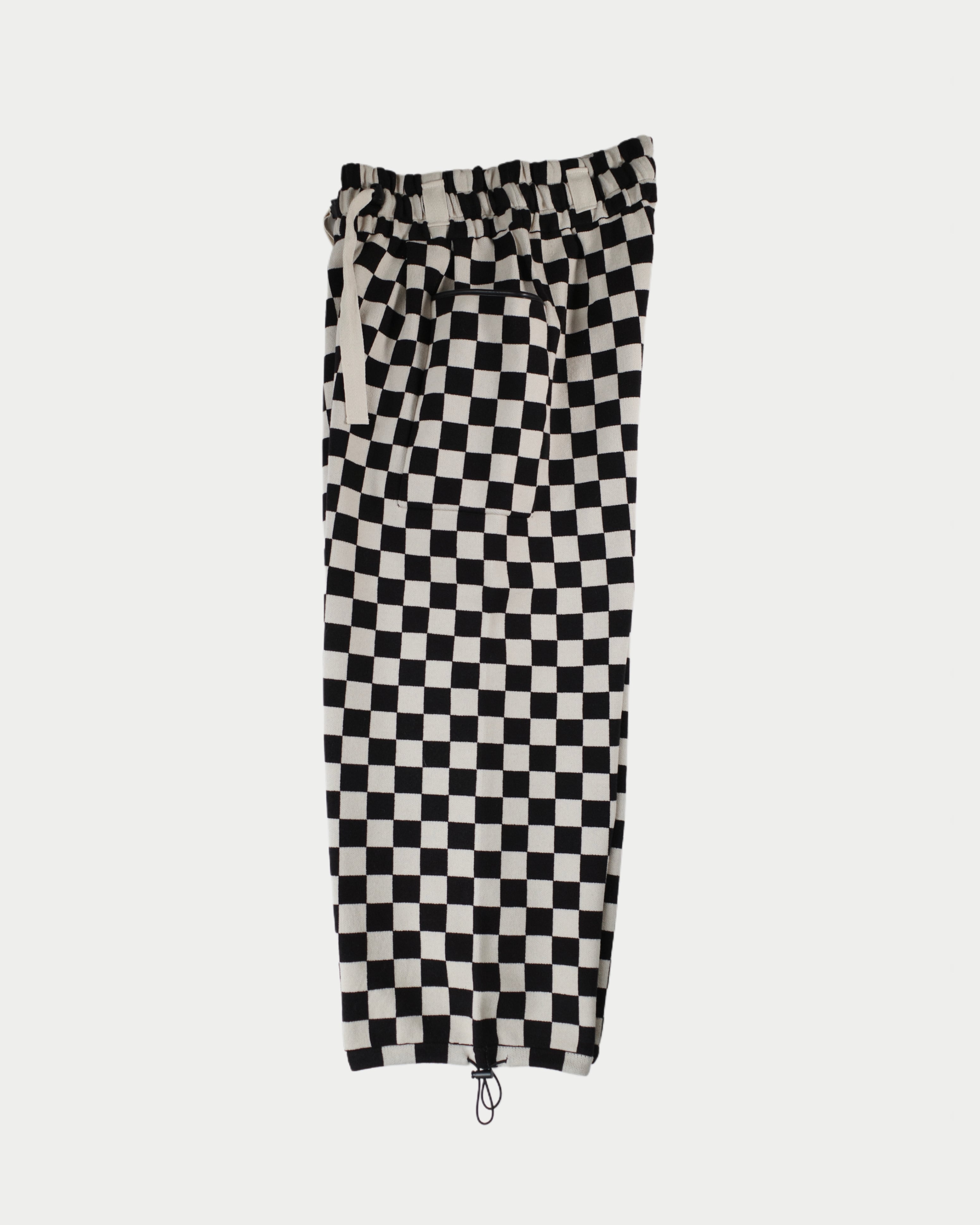 ラスト2点【BIG】Jacquard Relax Pants/Black Checker | AMBERGLEAM