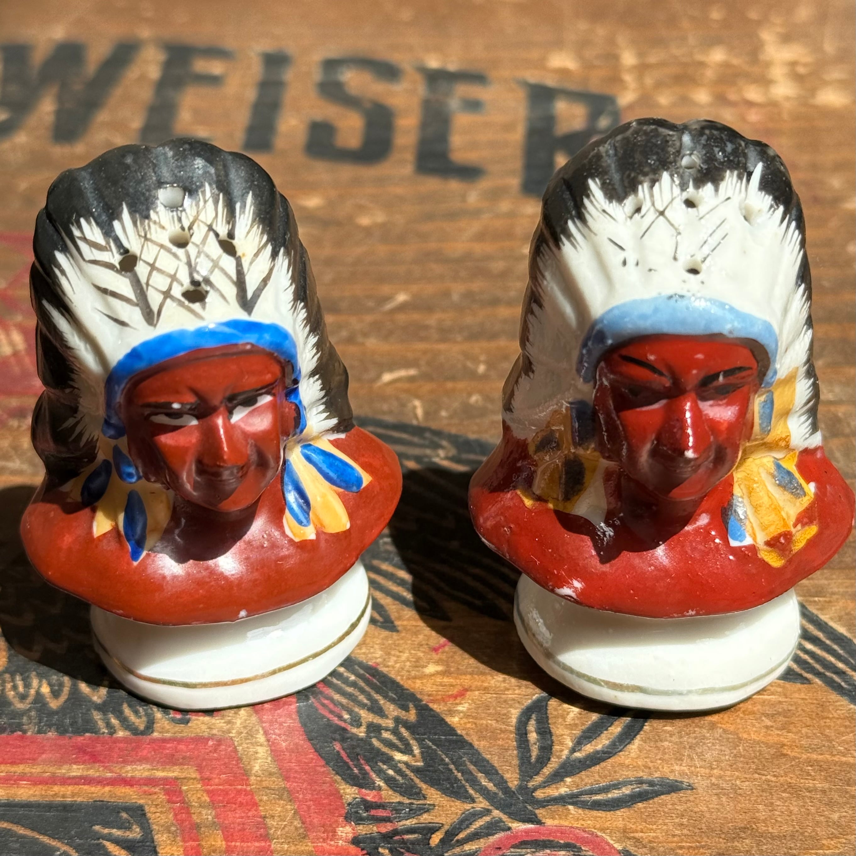 Vintage Native American Solt & Pepper Shaker ネイティブアメリカン