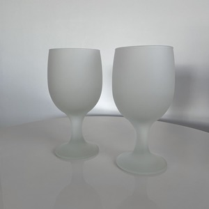 90s vintage frosted glass