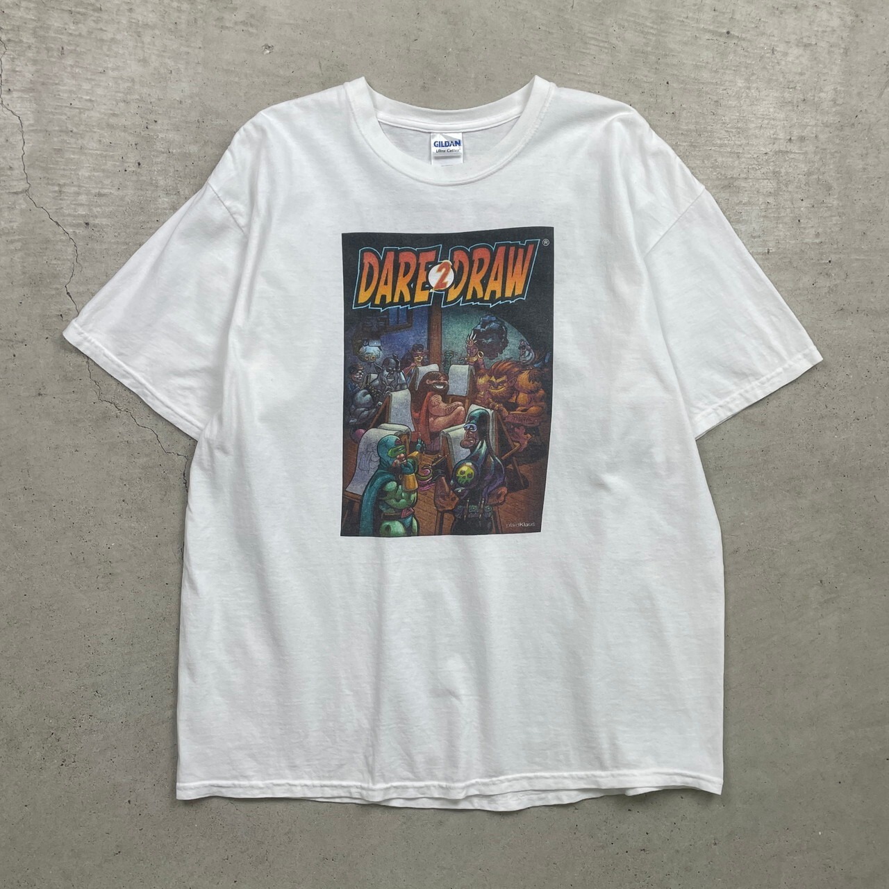 00年代 DARE DRAW 2 アドバタイジング プリントTシャツ コミックス 