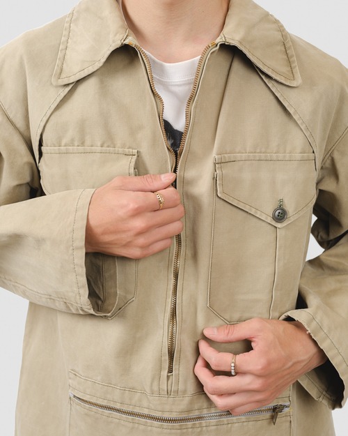 [1950-60’s] "French Vintage" Cotton Canvas Hunting Smock