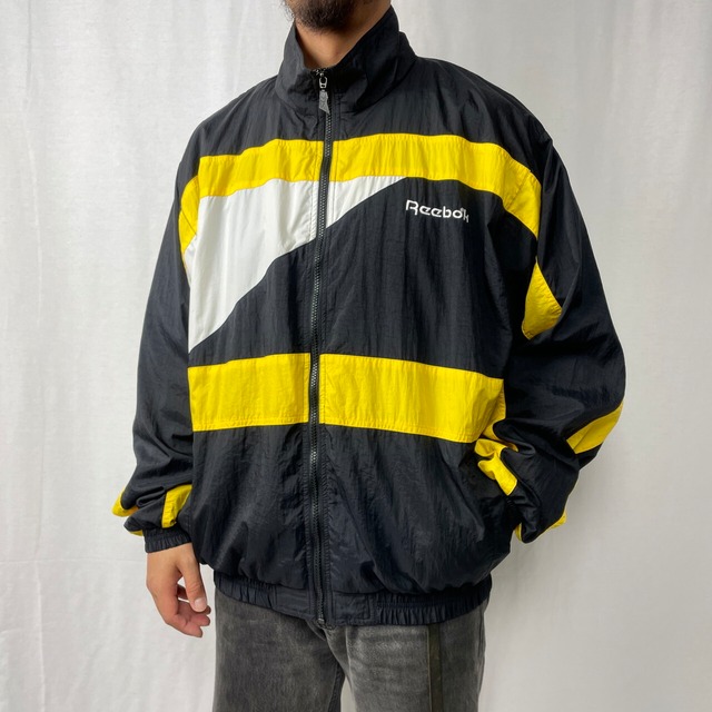 90年代 Reebok リーボック ナイロン トラックジャケット メンズL相当