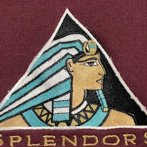 【Lee】90s USA製 エジプト考古学博物館 カイロ 刺繍 古代 エジプト ツタンカーメン splendors of ancient egypt ロゴ スウェット トレーナー プルオーバー L オールド ビンテージ リー HEAVYWEIGHT US古着