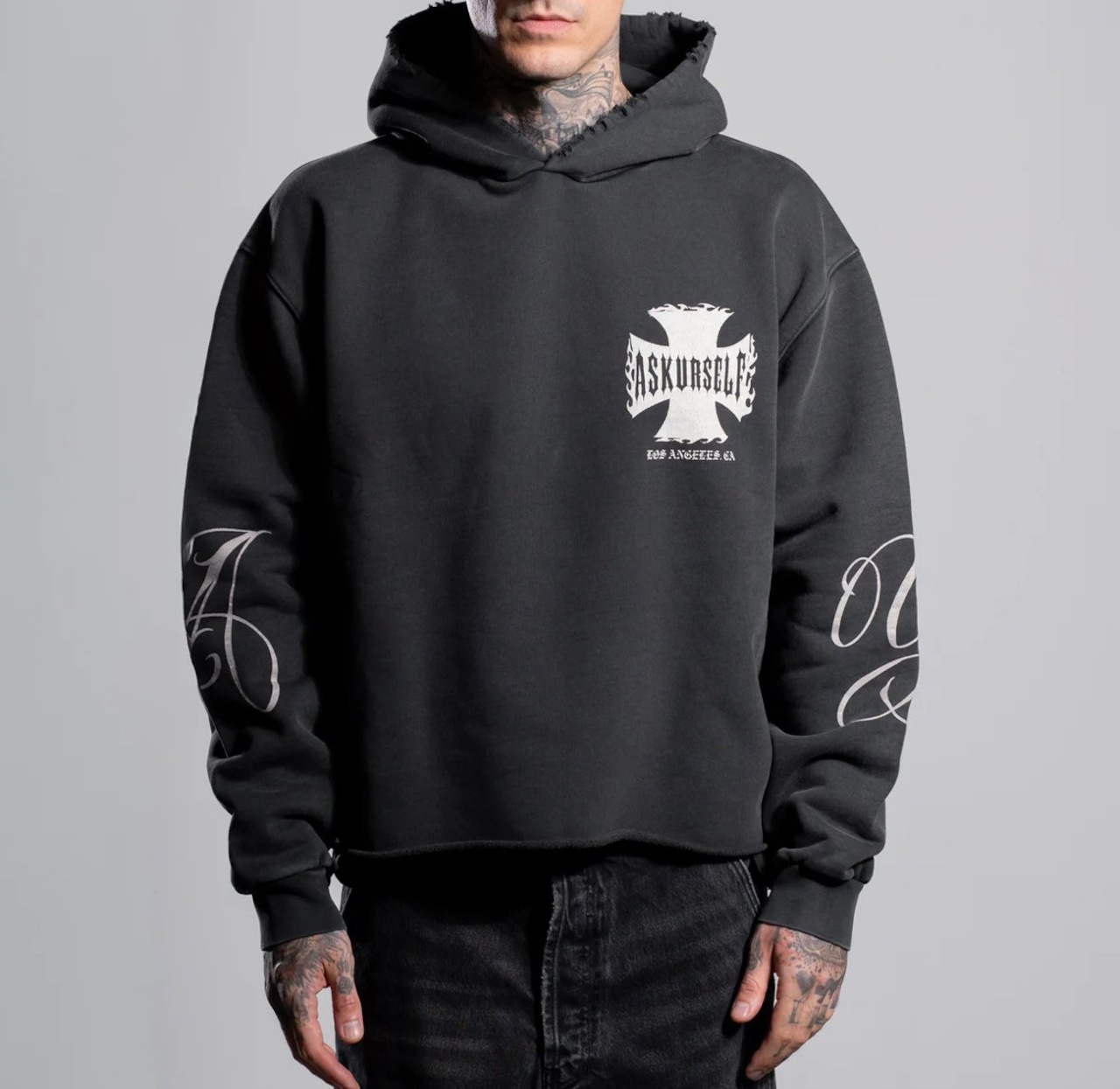 ASKYURSELF / raw ay cross hoodie