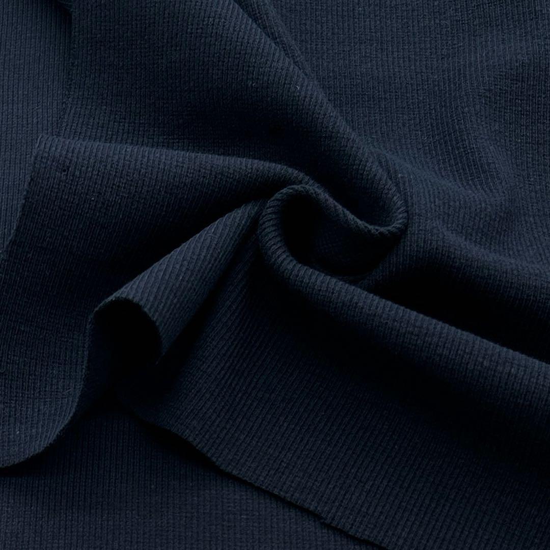 ★NY421◆2.5m◆綿ポリウレタンスパンテレコニット生地◆ネイビー