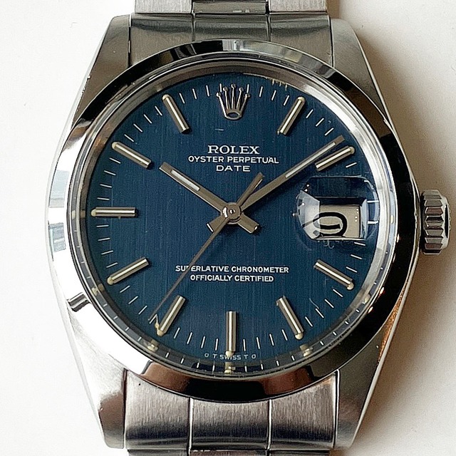 Rolex Oyster Perpetual Date 1500 (29*****) Brushed Blue Sigma