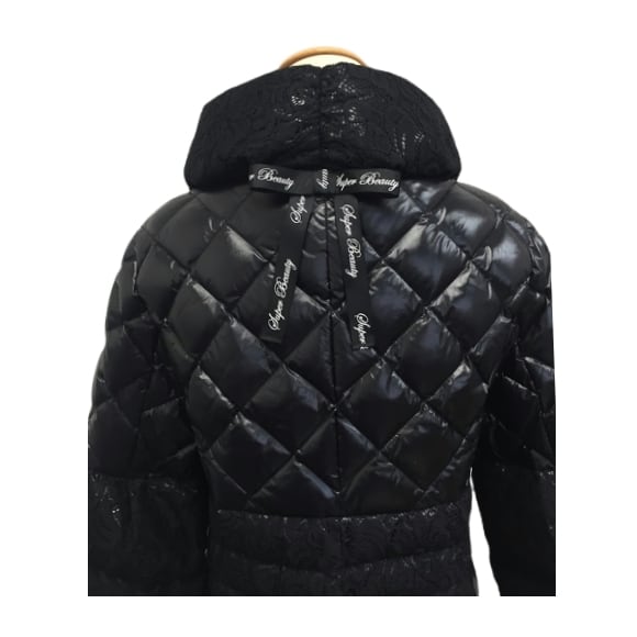 スーパービューティー ダウンコート オーラボー Super Beauty バルーンレース袖 M L LL 40 42 44 ブラック スーパービューティー44 30代 40代 50代 60代 大人かわいい服 2228008 | GOLD SMITH powered by BASE