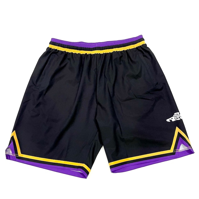 Zip Shorts / purple gold