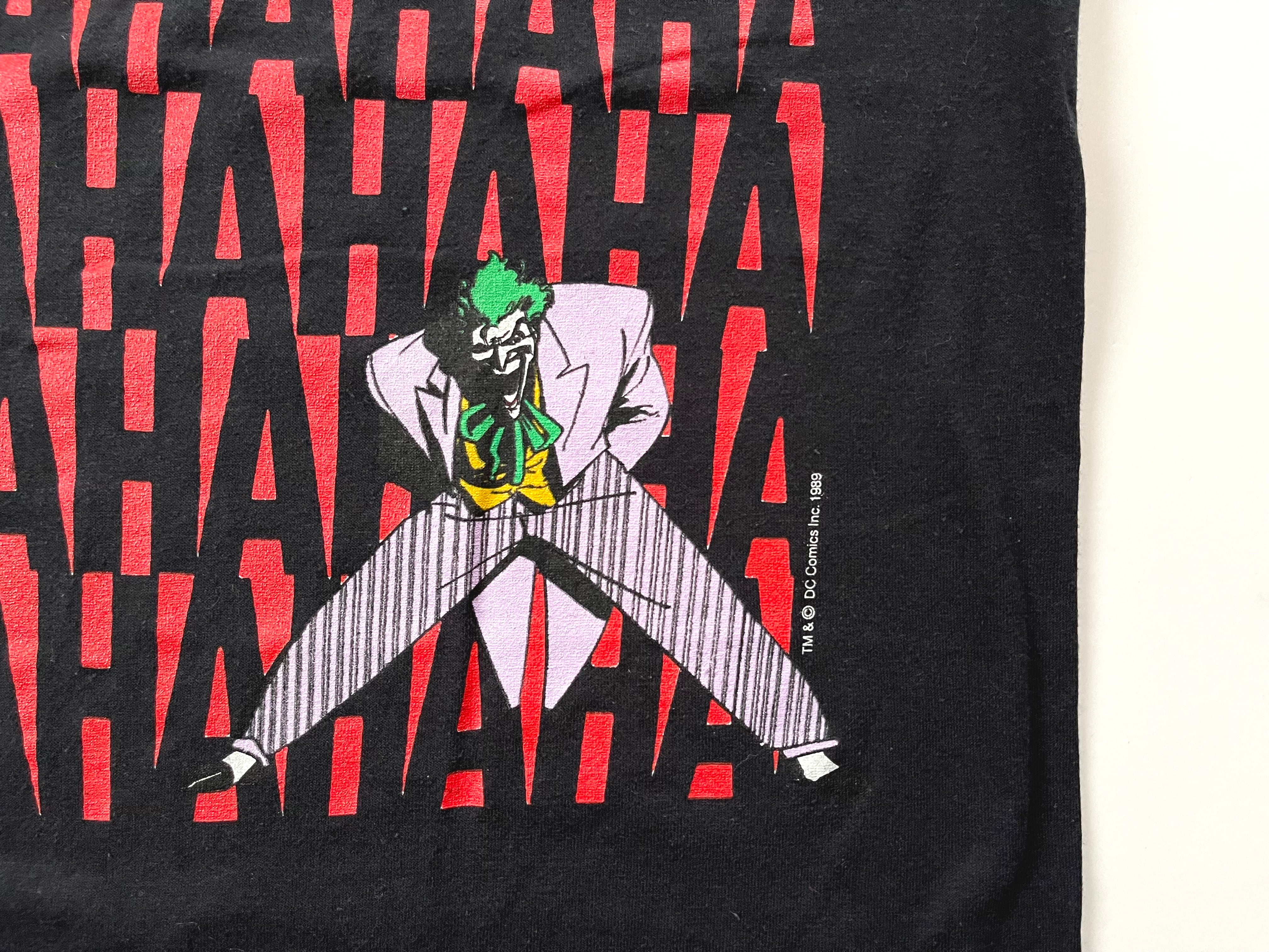 80s joker バットマン USA製　ヴィンテージT【one-Wash】WHITEホワイト白